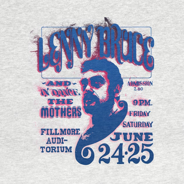 lenny bruce tour graphic by HAPPY TRIP PRESS